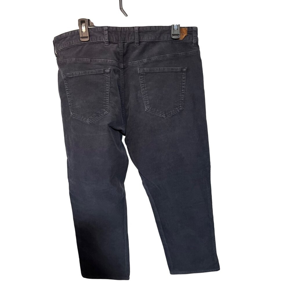 Peter Millar Mens Corduroy Pants Size 36x30 Black Casual Trousers